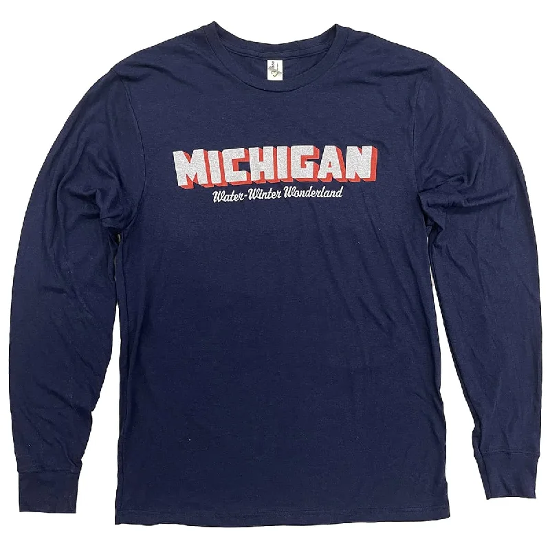 Michigan Water Winter Wonderland Long Sleeve Shirt