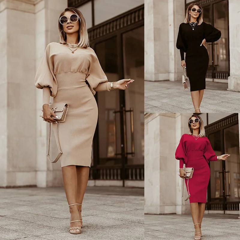 Fashion Long Sleeves Fall Dresses