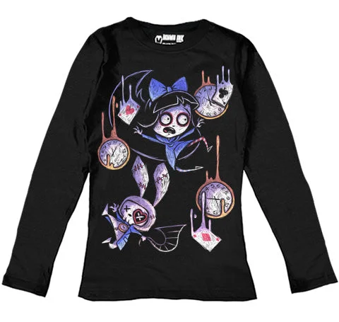 Down The Rabbit Hole Women Long Sleeve Tshirt