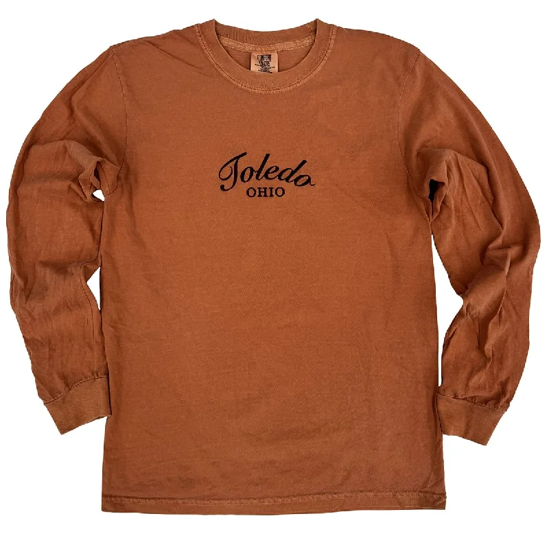 Toledo Ohio Embroidered Long Sleeve Cotton Shirt