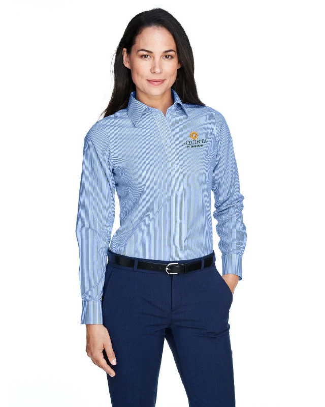 Devon & Jones Ladies Crown Woven Banker Stripe