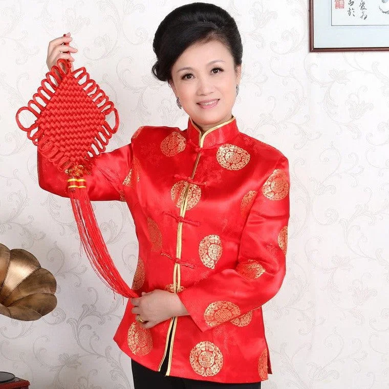 Classic Brocade Chinese Festival Coat Mother's Jacket