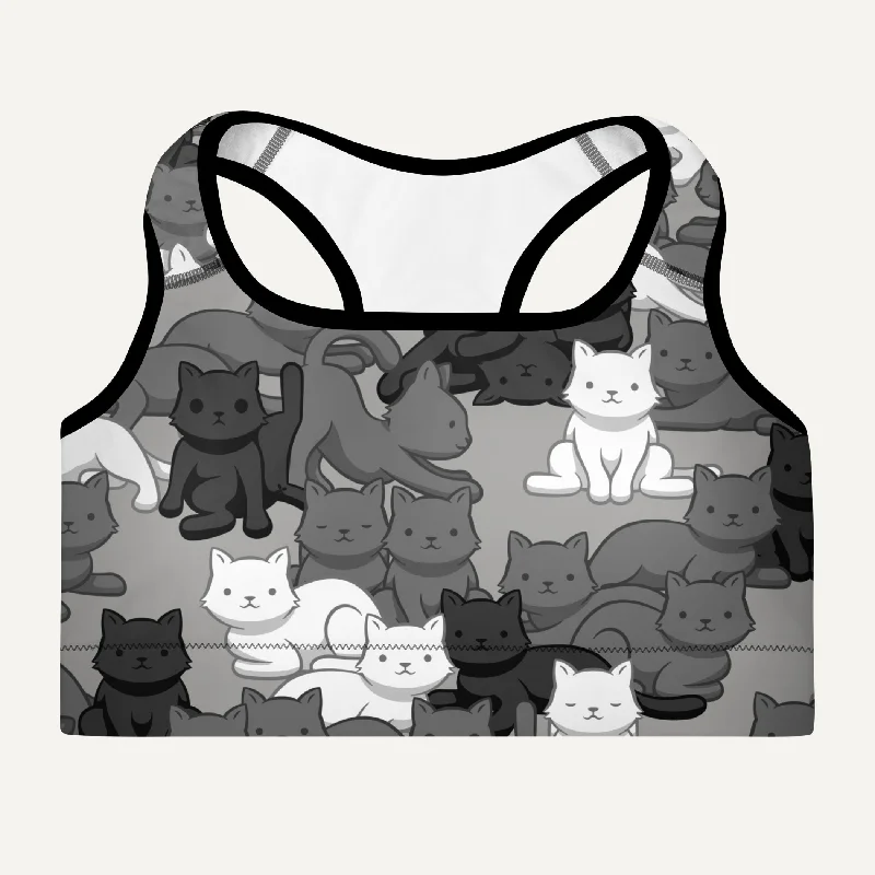 Cats Camouflage Urban Padded Sports Bra