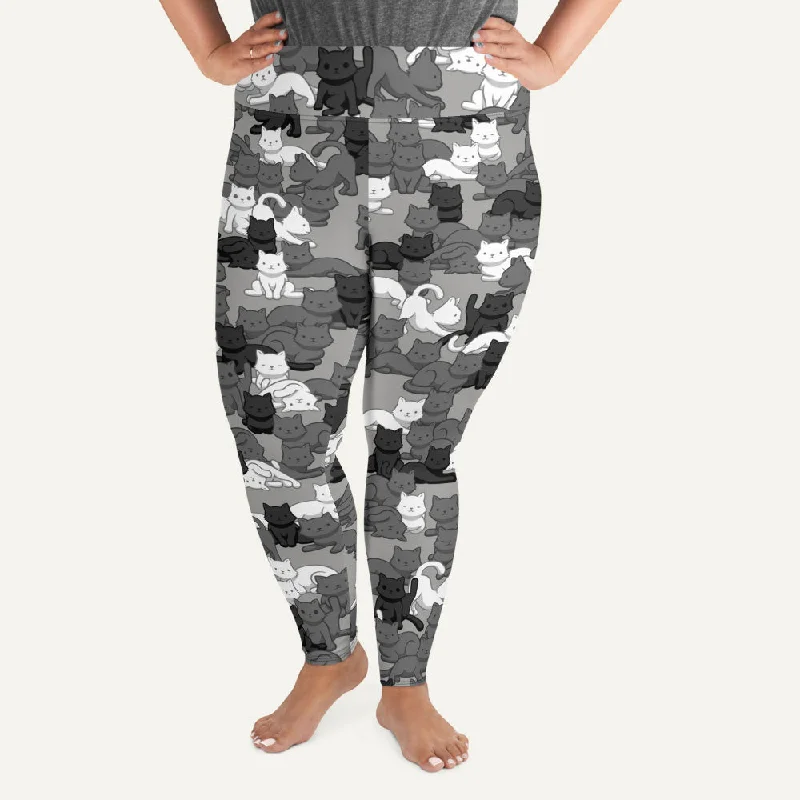 Cats Camouflage Urban Plus Size Leggings