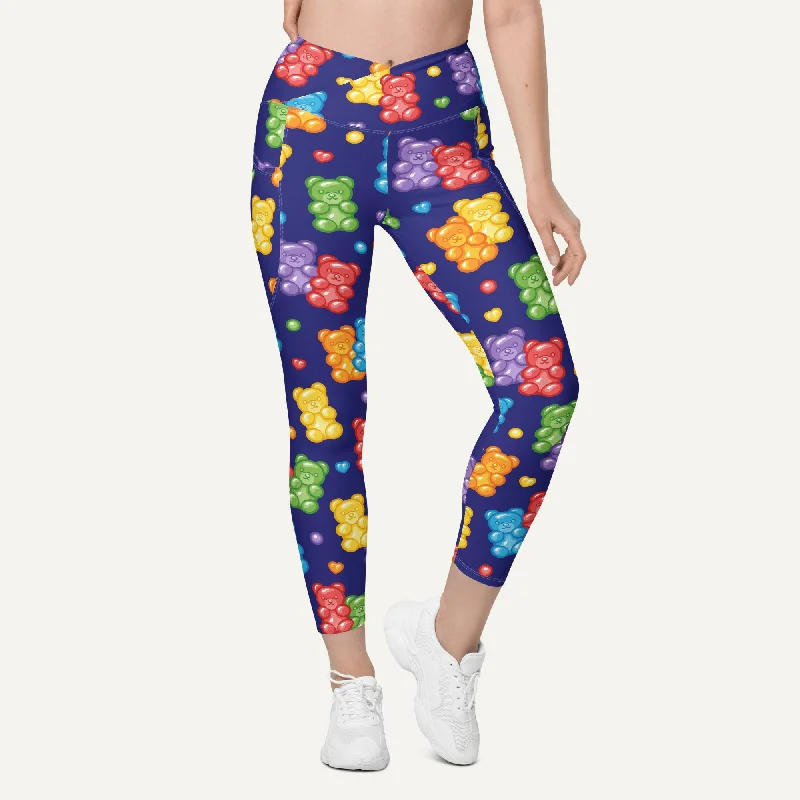 Gummy Bears Crossover Leggings With Pockets