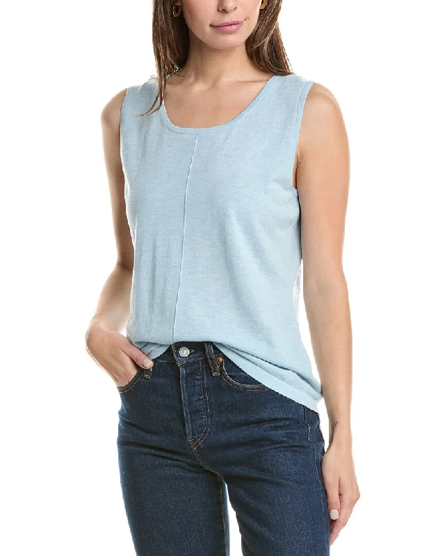 Forte Cashmere Seamed Silk & Cashmere-Blend Tank