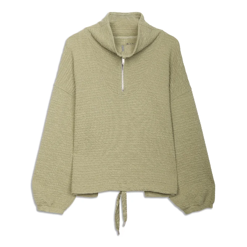 Textured 1/2 Zip Pullover