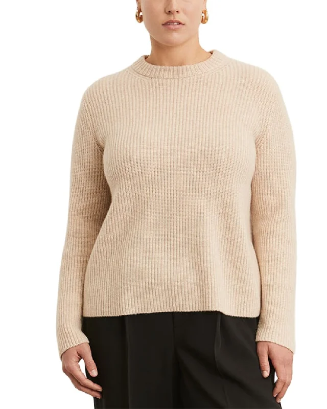 Vince Plus Shaker Rib Cashmere Pullover