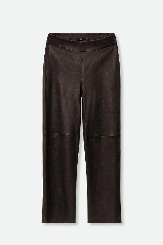 CATERINA ANKLE STRAIGHT LEG PANT IN STRETCH LEATHER