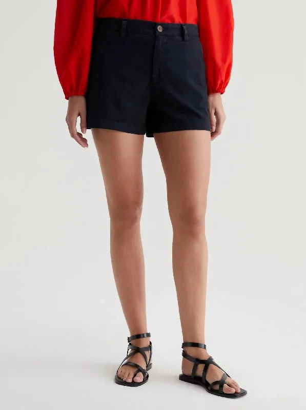 Caden Tailored Trouser Shorts In Sulfur Black