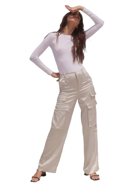 Cargo Pants In Silver