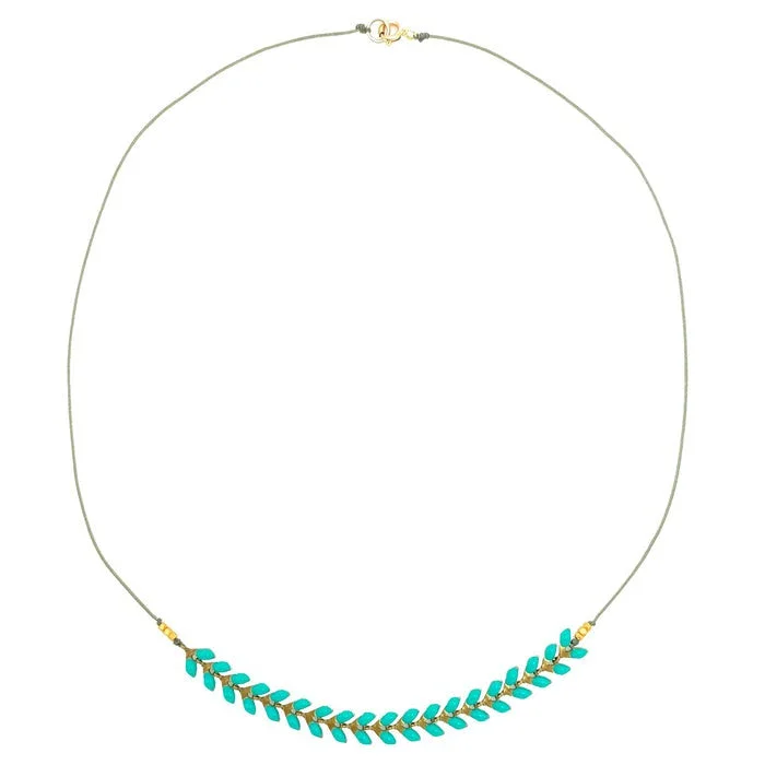 Enamel Cascade Necklace - 16"