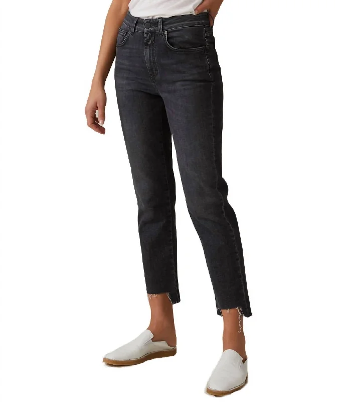 Gloria Straight Jean In Dark Grey