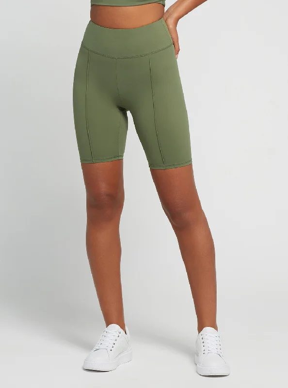 Green Coline Active Bike Shorts