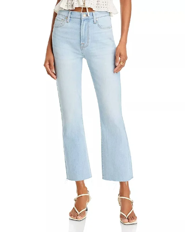 High Waist Slim Kick Jeans In Tammy