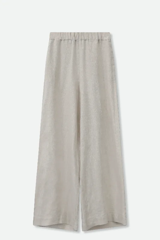 PALMETTO WIDE LEG PULL ON PANT IN ITALIAN LINEN