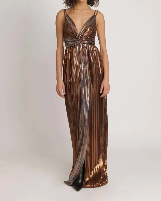 Naomi Dress In Bronze