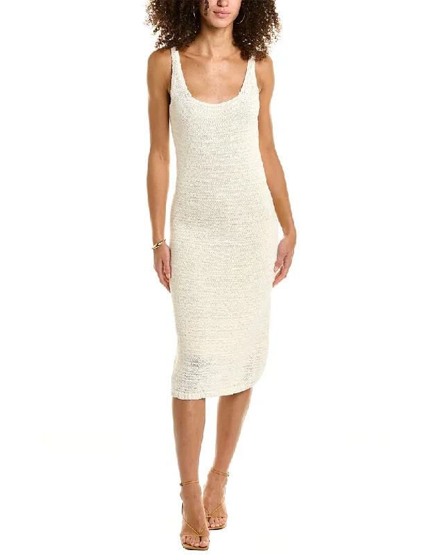 Vince Square Neck Midi Dress