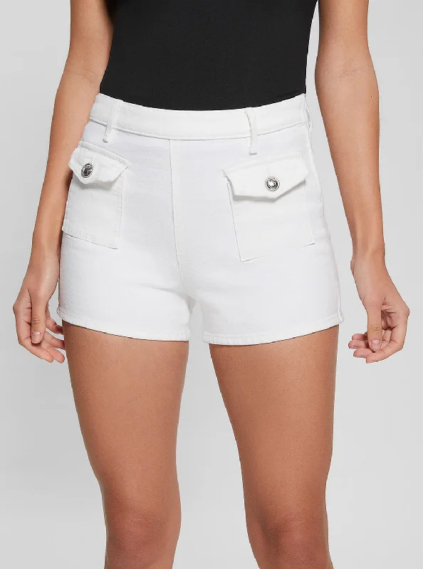 White Zelia Denim Short