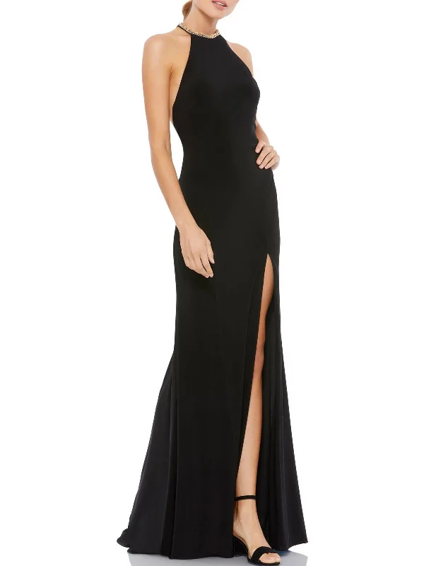 Womens Halter Long Evening Dress