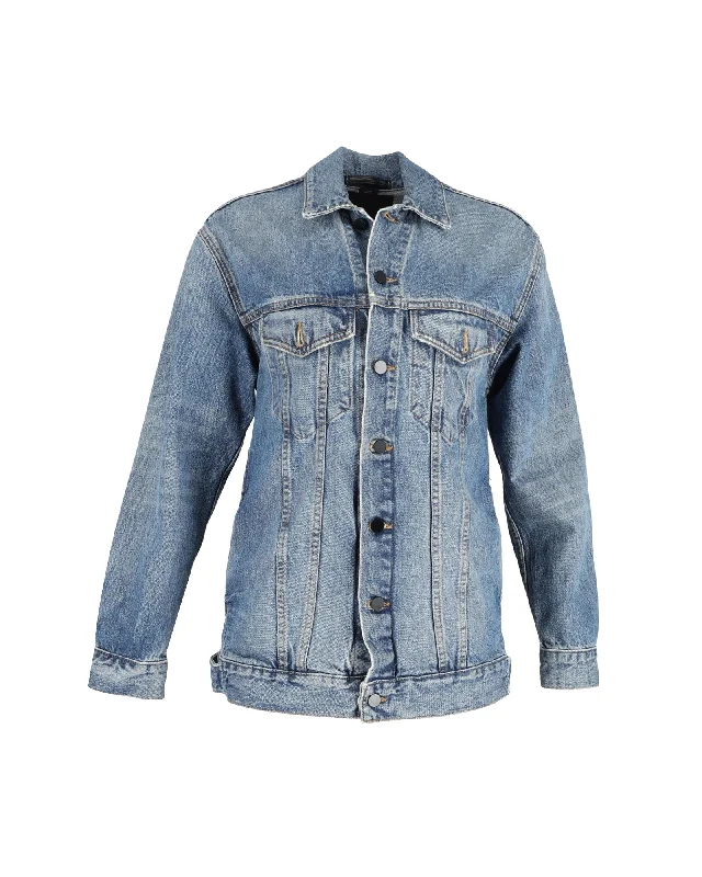 Alexander Wang Daze Oversized Denim Jacket in Blue Cotton