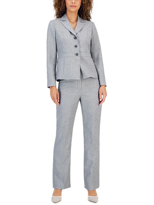 Womens Notch Collar Business Two-Button Blazer