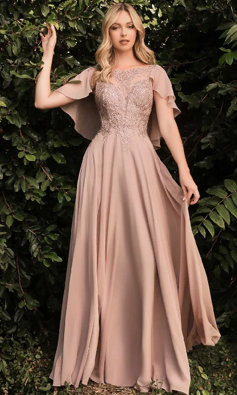 Cinderella Divine HT101 - Illusion Bateau Formal Dress