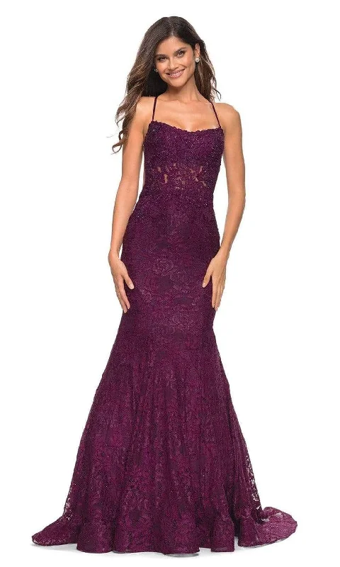 La Femme - 30467 Sleeveless Embroidered Long Dress