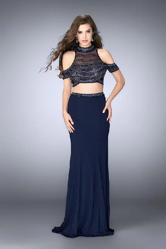 La Femme Gigi - 24053 Embellished Off-Shoulder Long Evening Gown