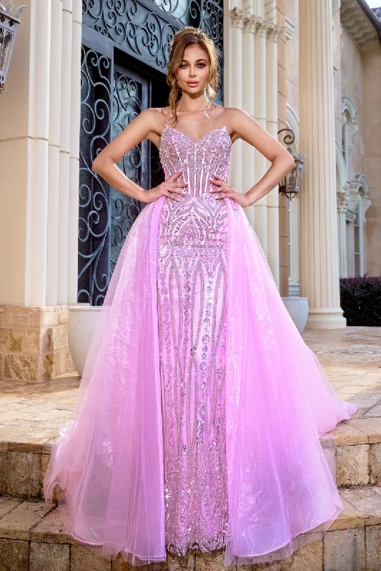 Portia and Scarlett Over Skirt Prom Dress PS24529