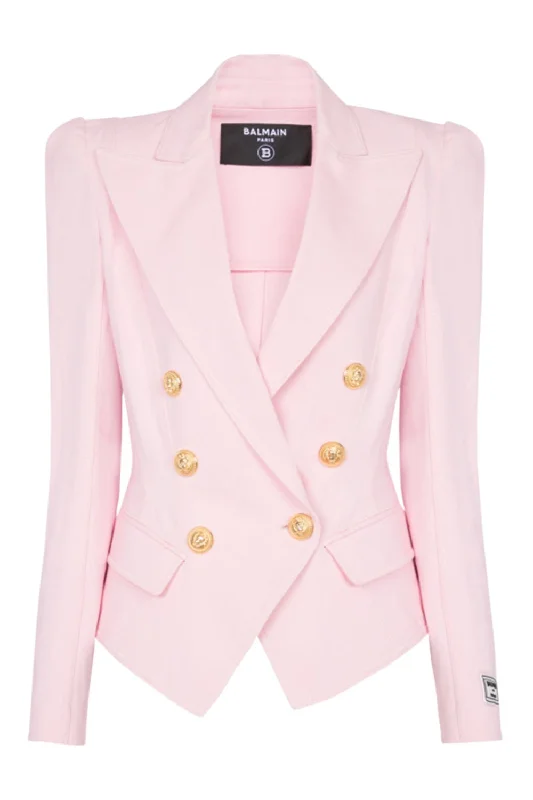 Six Button Jacket - Rose Pale