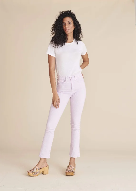 Carly High-Rise Kick Flare Jean  - Lavender