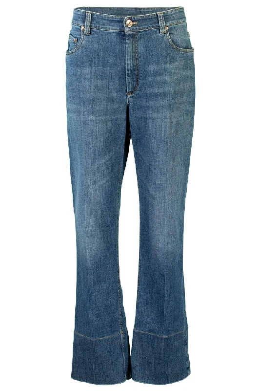 Inset Barrel Hem Denim Jean