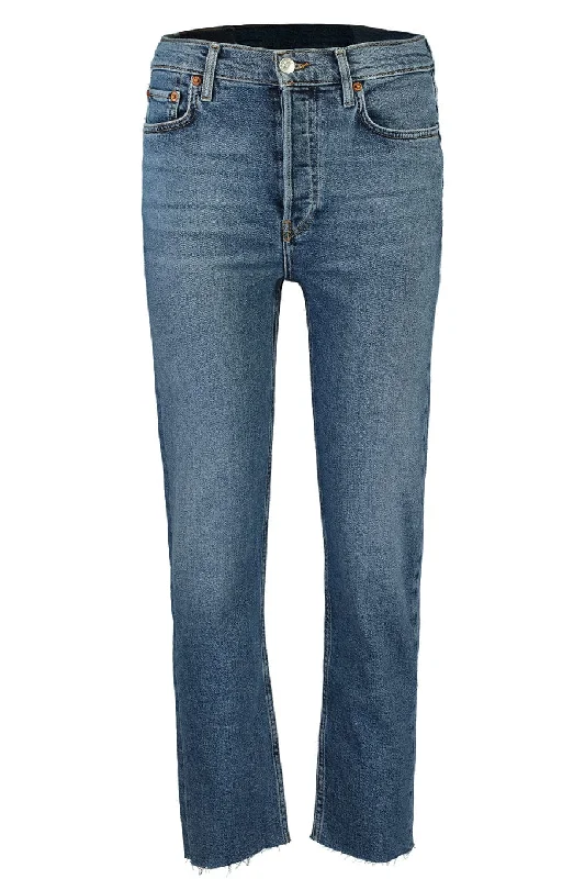 Stretch High Rise Stove Pipe Jean